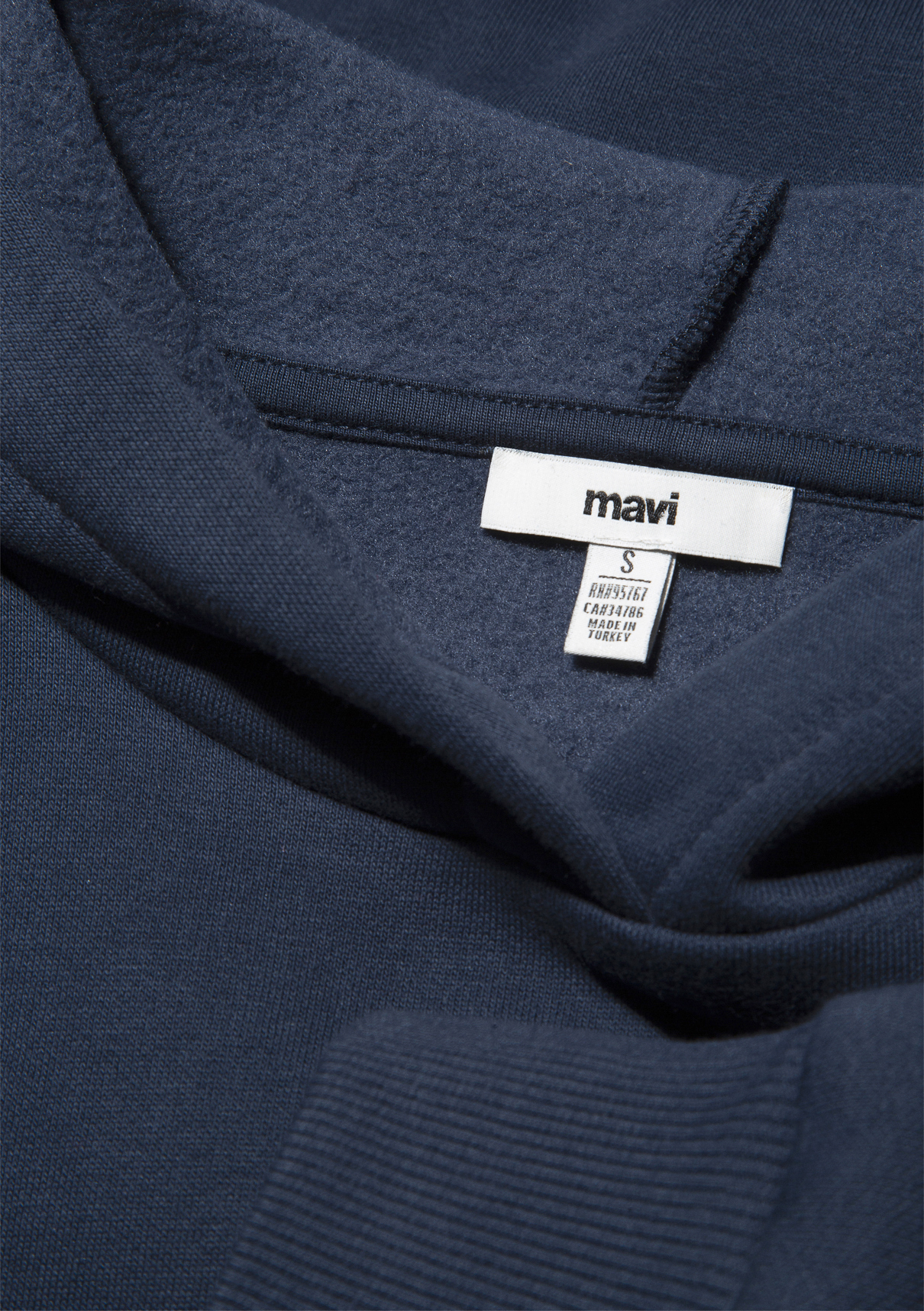 Mavi Kapüşonlu Lacivert Basic Sweatshirt görsel 7