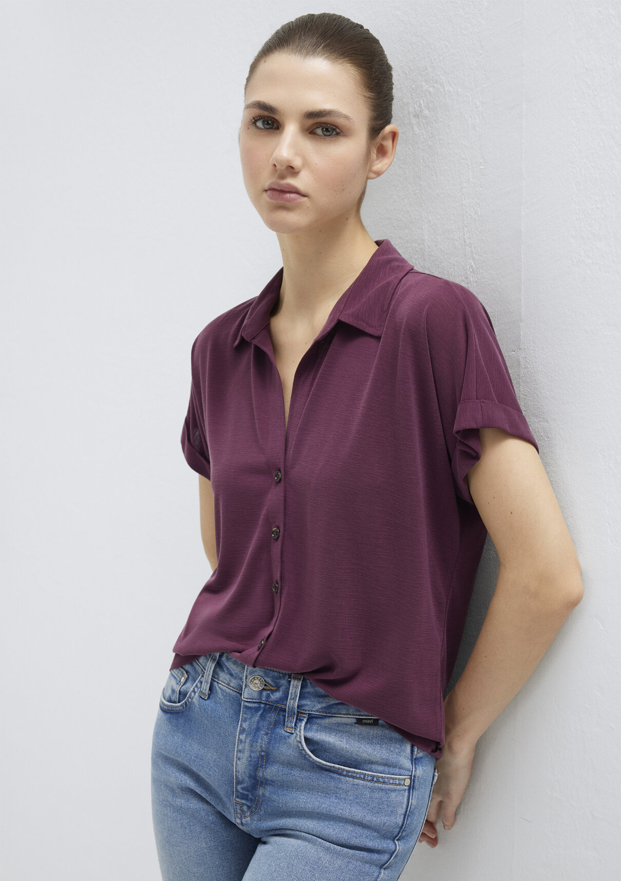 Mavi Soft-Premium Mor (TENCEL™) Modal Karışımlı Gömlek görsel 3
