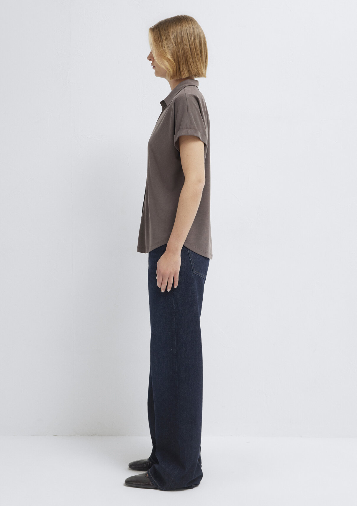Mavi Soft-Premium Kahverengi (TENCEL™) Modal Karışımlı Gömlek görsel 4