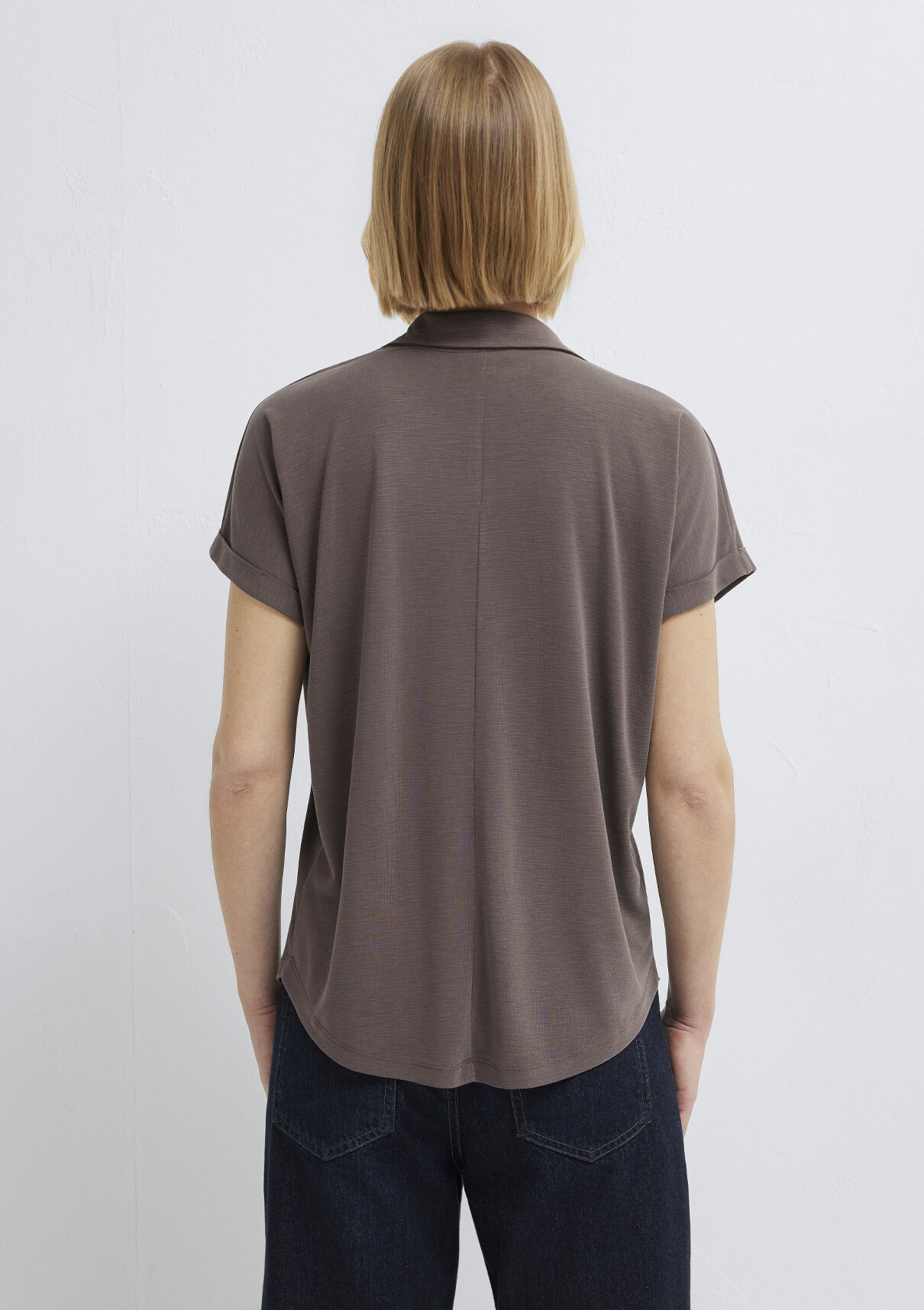 Mavi Soft-Premium Kahverengi (TENCEL™) Modal Karışımlı Gömlek görsel 5