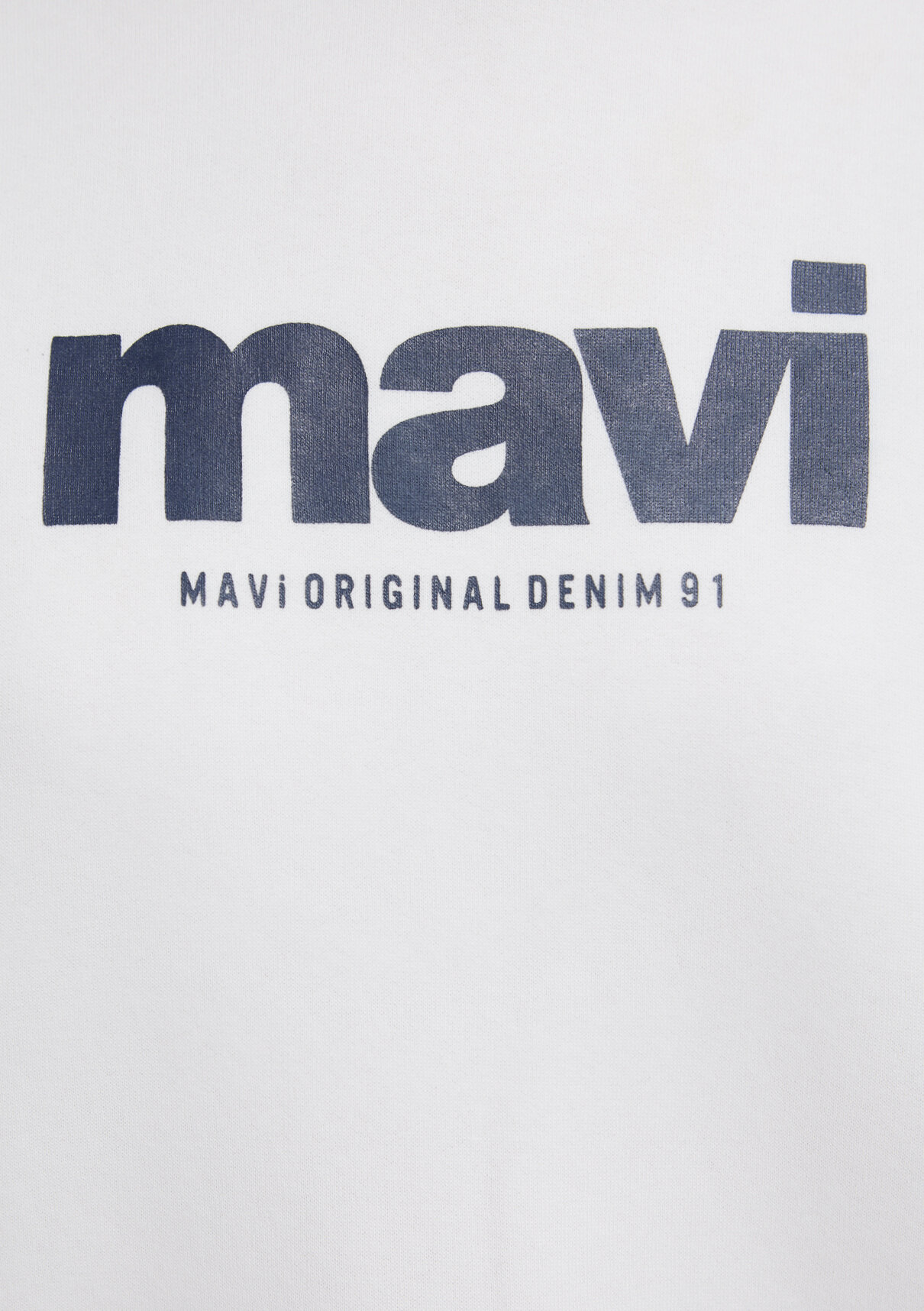 Mavi Logo Baskılı Kapüşonlu Ekru Sweatshirt görsel 7