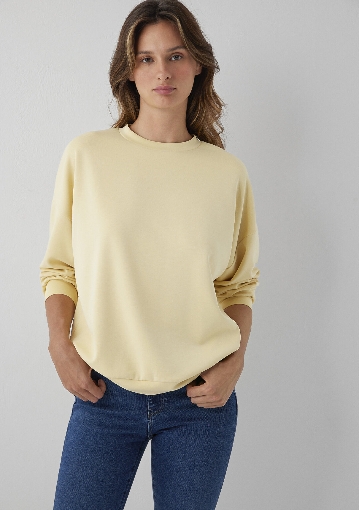 Mavi Soft-Premium (TENCEL™) Modal Karışımlı Sarı Sweatshirt