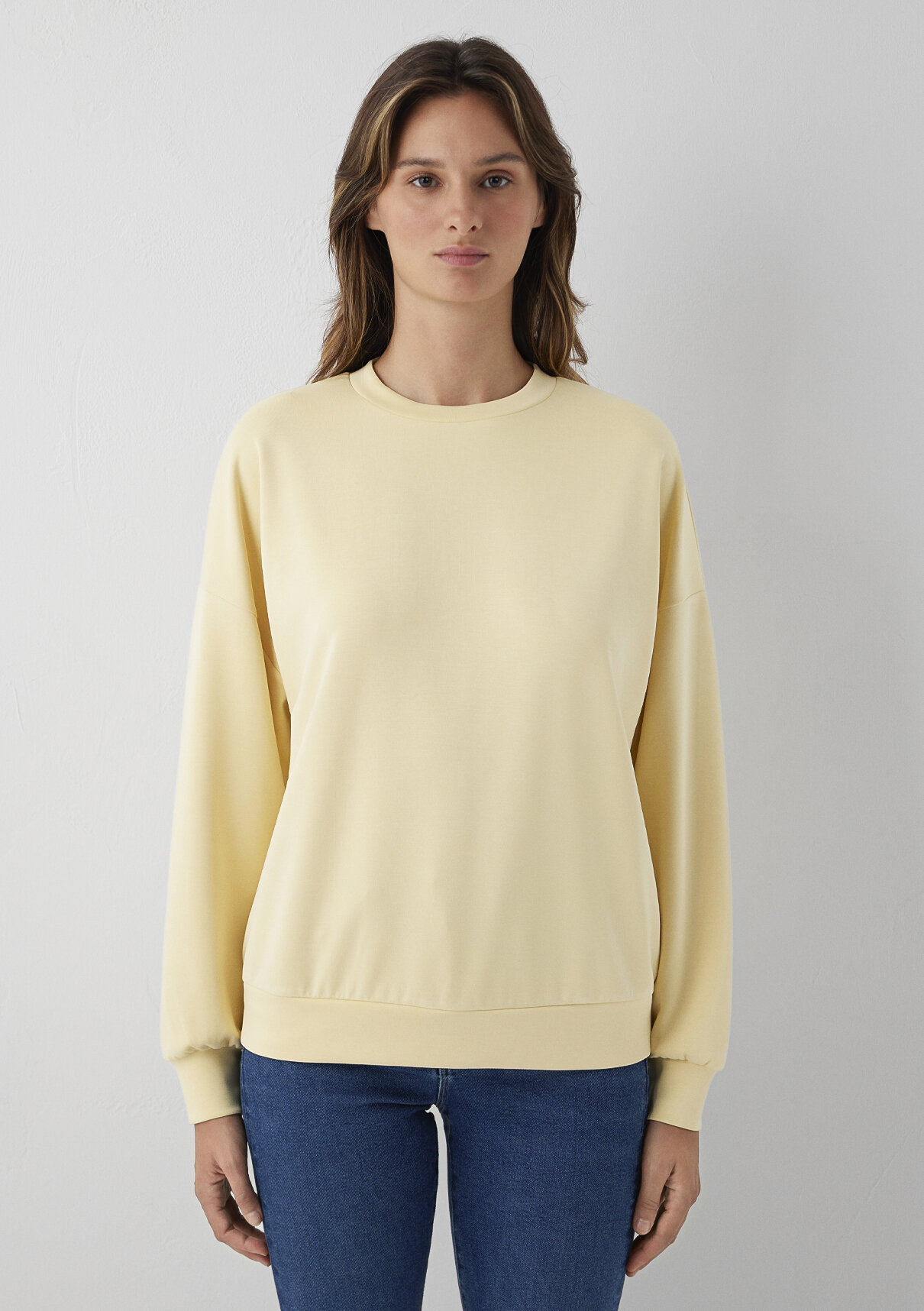 Mavi Soft-Premium (TENCEL™) Modal Karışımlı Sarı Sweatshirt görsel 3