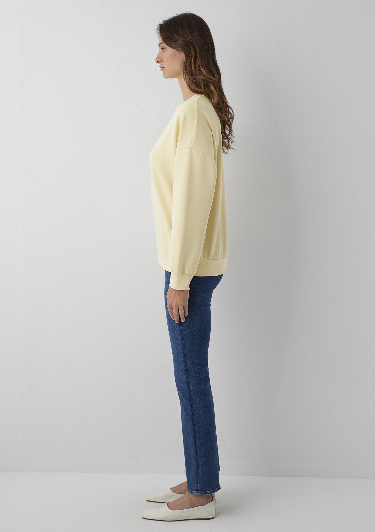 Mavi Soft-Premium (TENCEL™) Modal Karışımlı Sarı Sweatshirt görsel 4