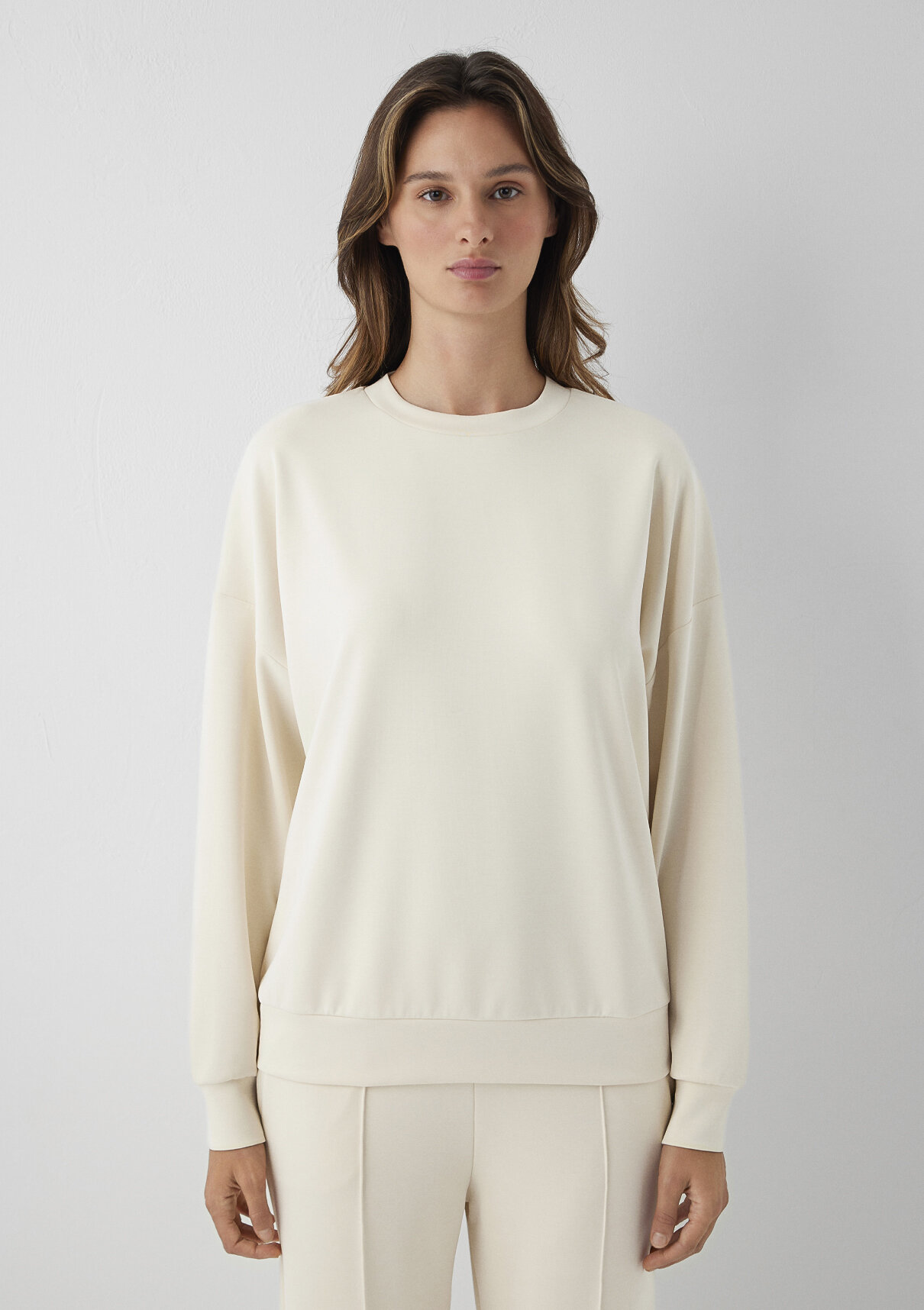 Mavi Soft-Premium (TENCEL™) Modal Karışımlı Ekru Sweatshirt görsel 3