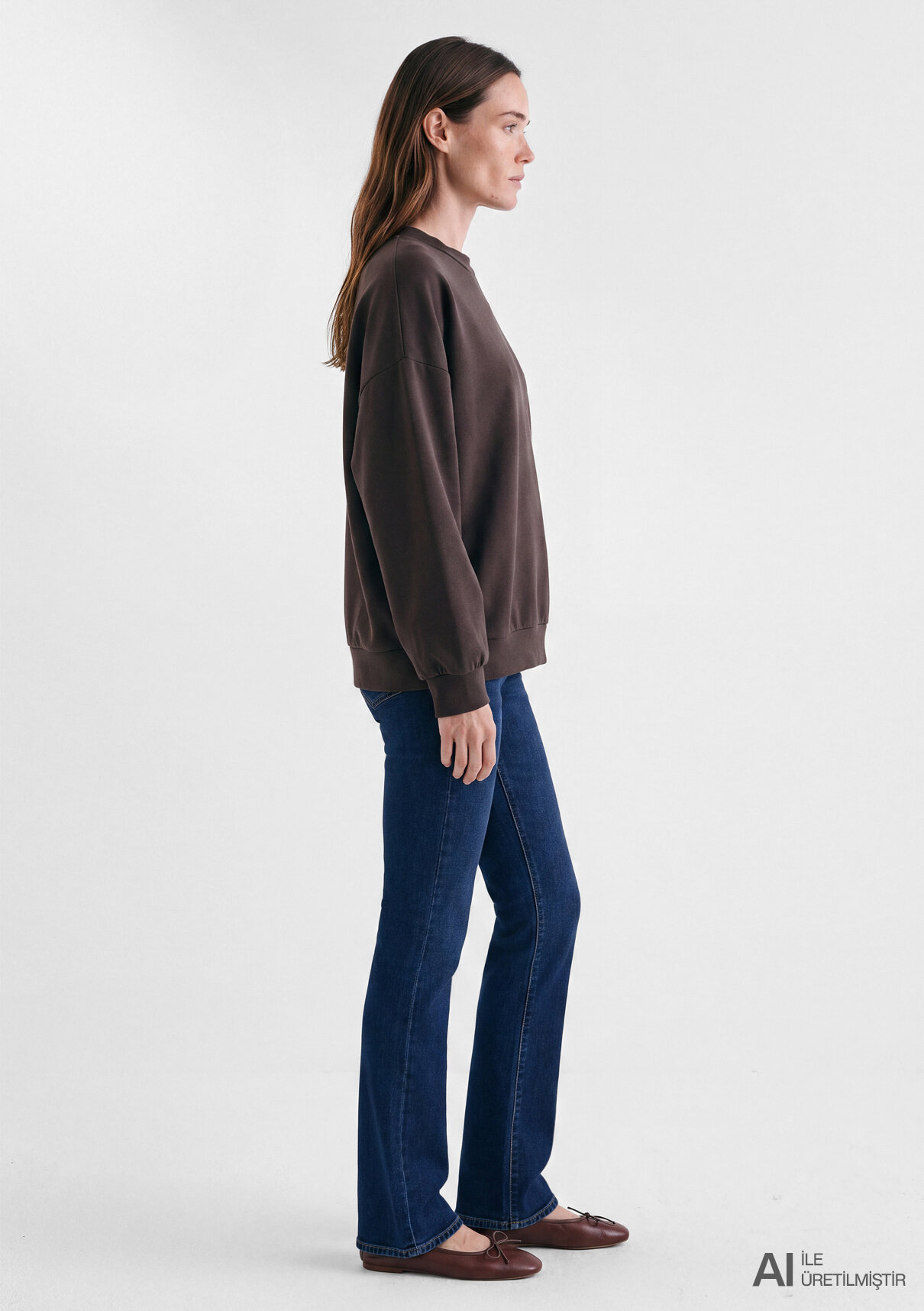 Mavi Soft-Premium (TENCEL™) Modal Karışımlı Kahverengi Sweatshirt görsel 3
