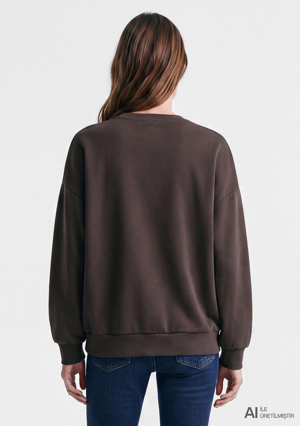 Mavi Soft-Premium (TENCEL™) Modal Karışımlı Kahverengi Sweatshirt görsel 4