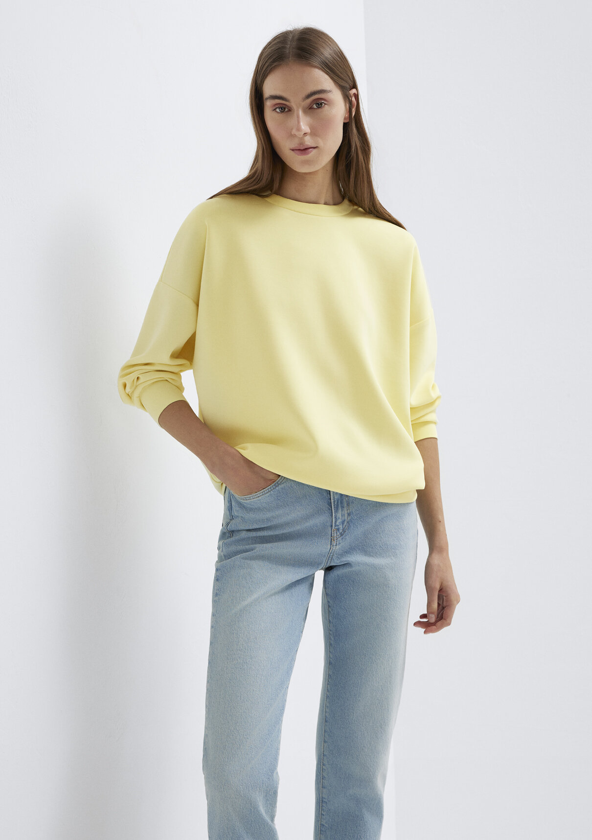 Mavi Soft-Premium Sarı (TENCEL™) Modal Karışımlı Sweatshirt