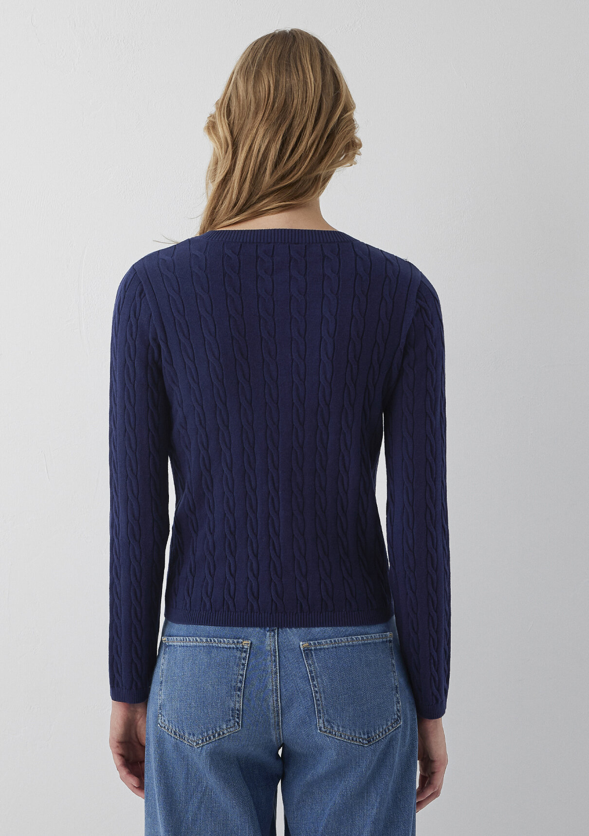 Mavi Lacivert Hırka görsel 5