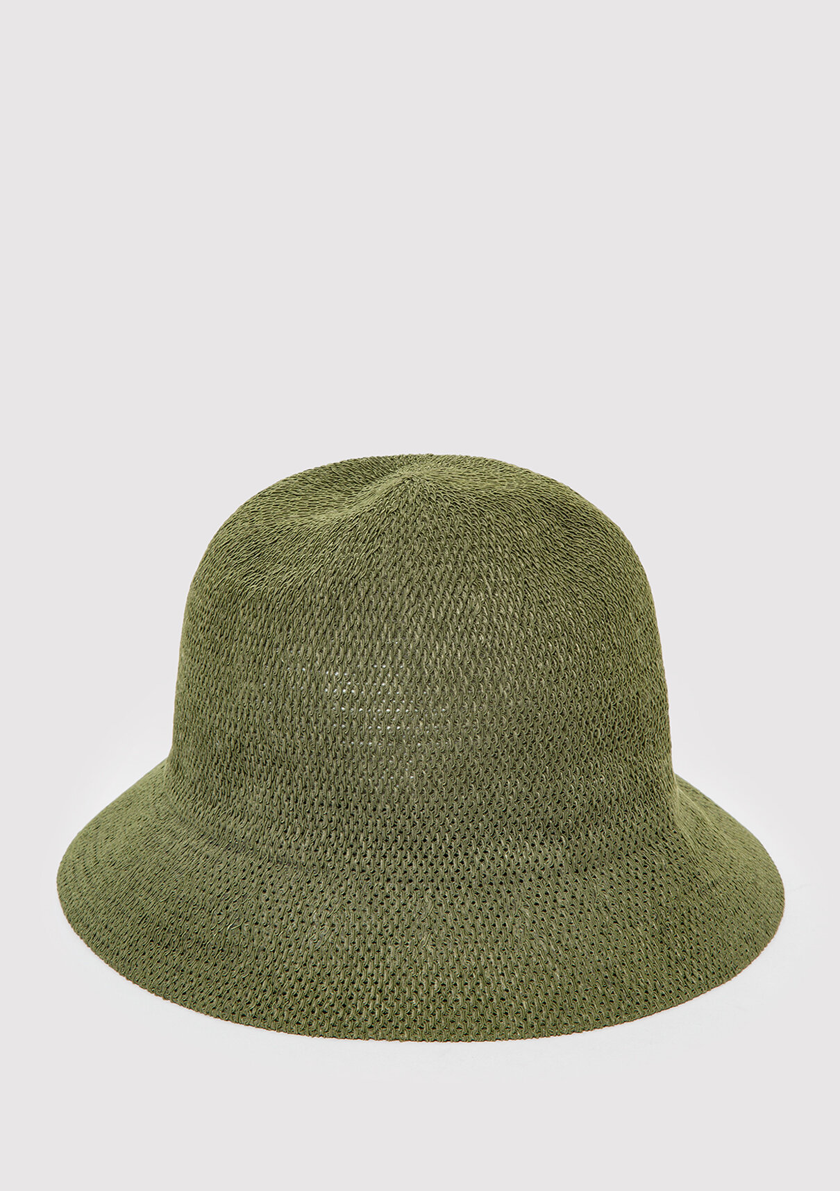 Mavi Haki Hasır Bucket Şapka görsel 2