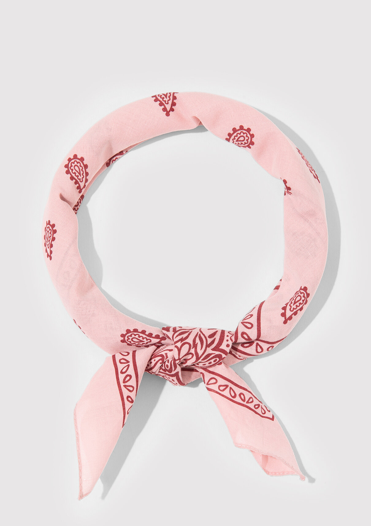 Mavi Baskılı Pembe Bandana görsel 4