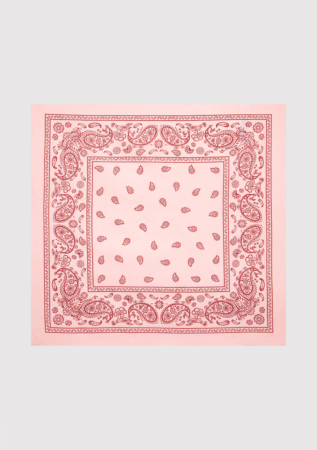 Mavi Baskılı Pembe Bandana görsel 5