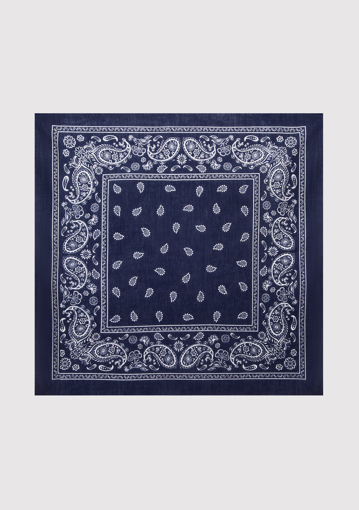 Mavi Baskılı Lacivert Bandana görsel 5