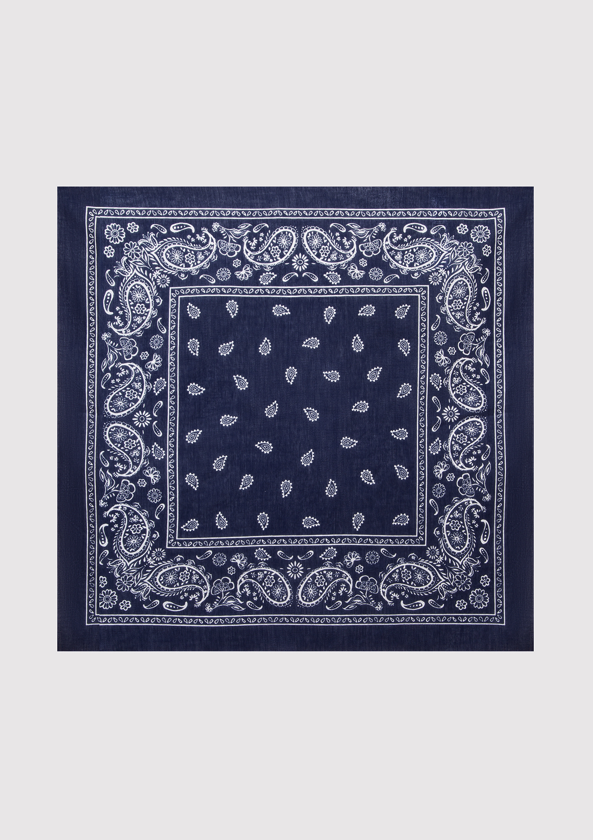 Mavi Baskılı Lacivert Bandana görsel 5