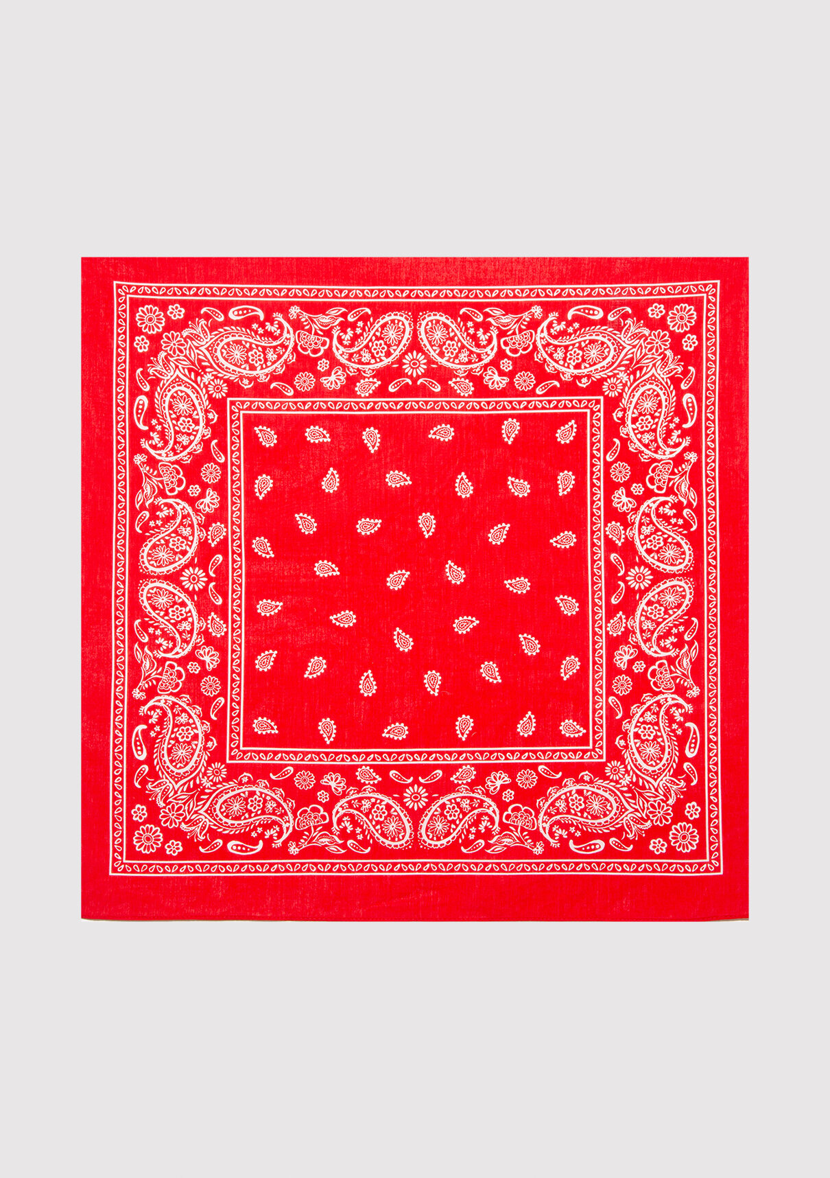 Mavi Baskılı Kırmızı Bandana görsel 4