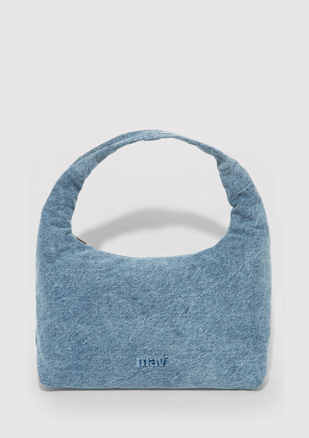 Mavi Logo Detaylı Denim El Çantası görsel 3