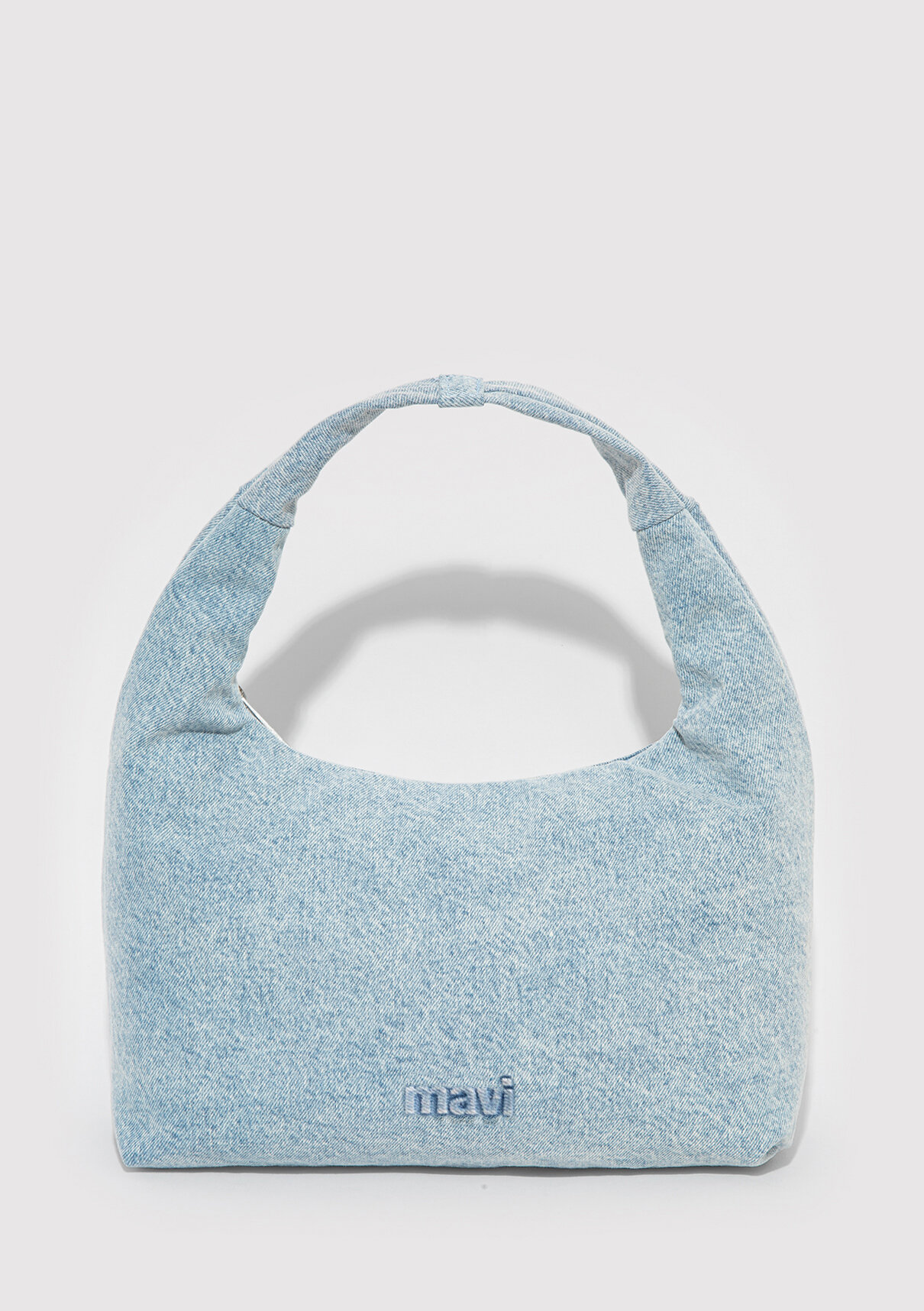 Mavi Logo Detaylı Denim El Çantası görsel 2