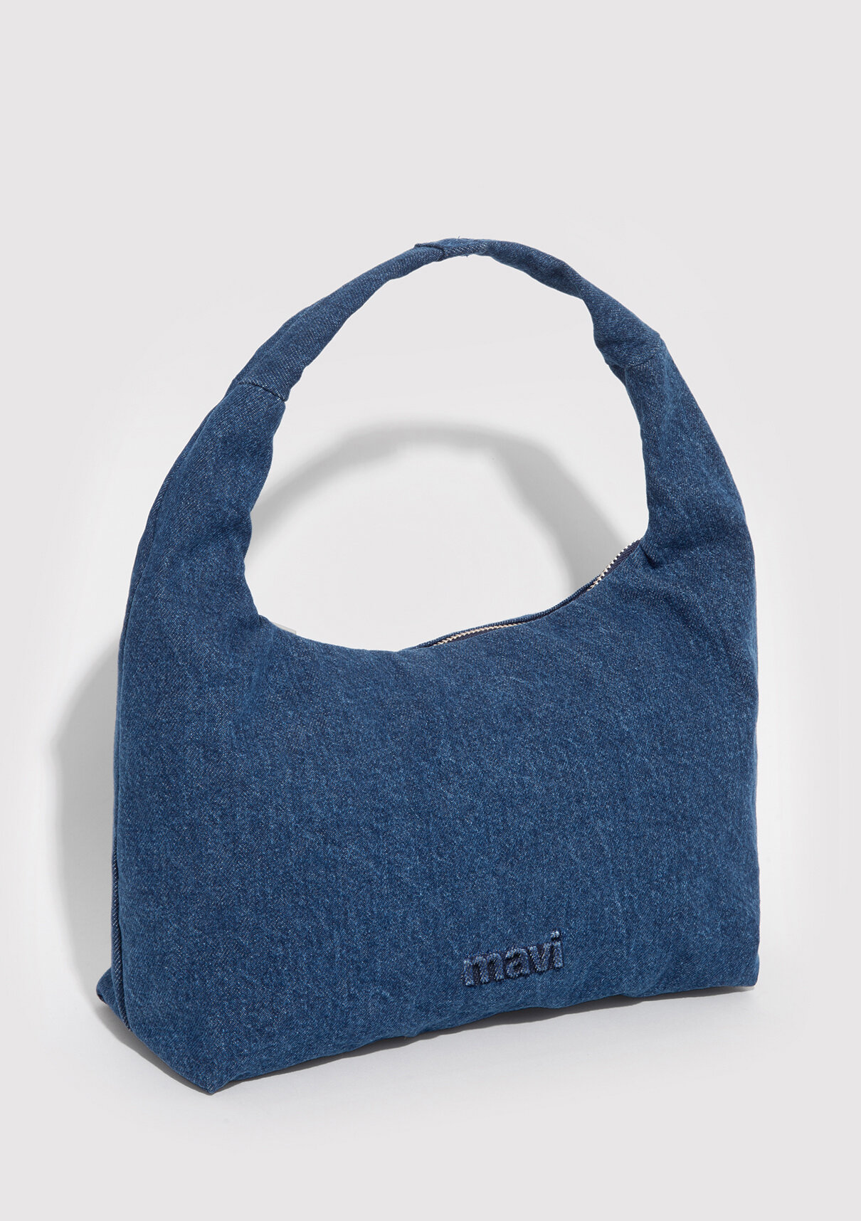 Mavi Logo Detaylı Denim El Çantası görsel 3