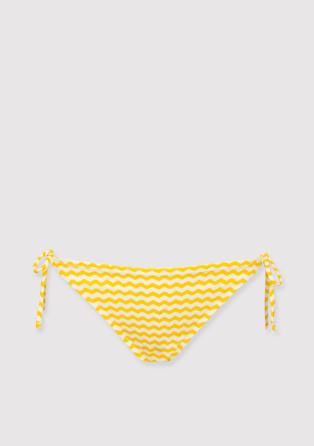Mavi Çizgili Sarı Bikini Altı görsel 5