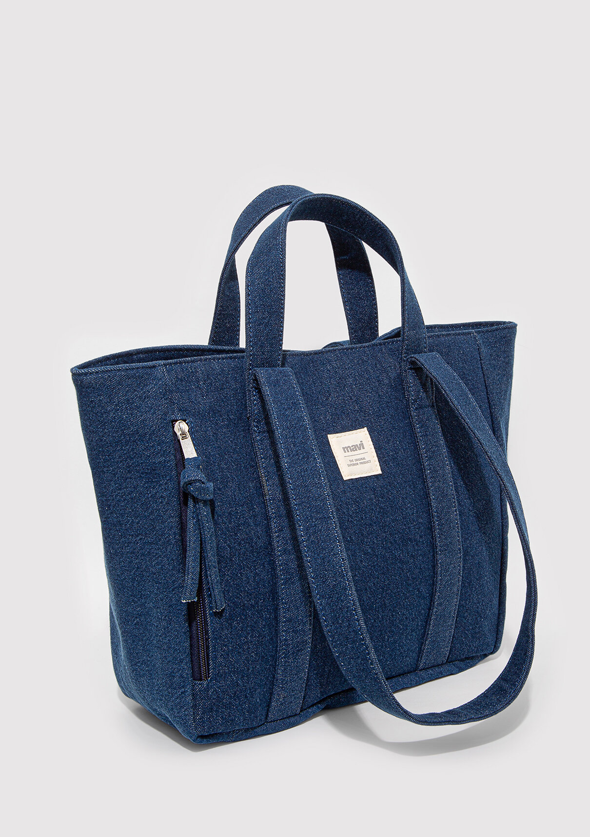 Mavi Denim Omuz Çantası görsel 4