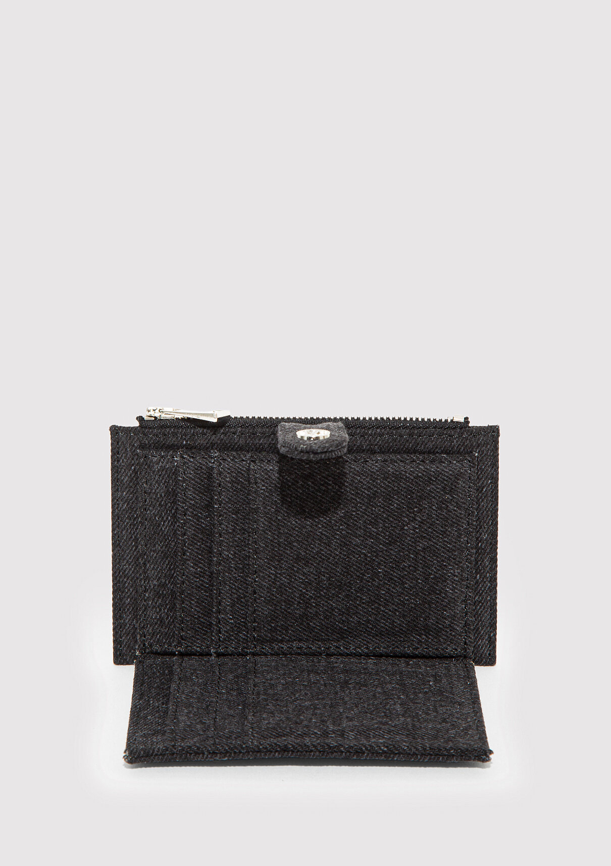 Mavi M Logo Detaylı Denim Cüzdan görsel 3