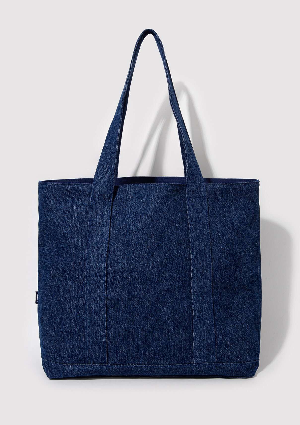 Mavi Kedi Nakışlı Denim Omuz Çantası görsel 3