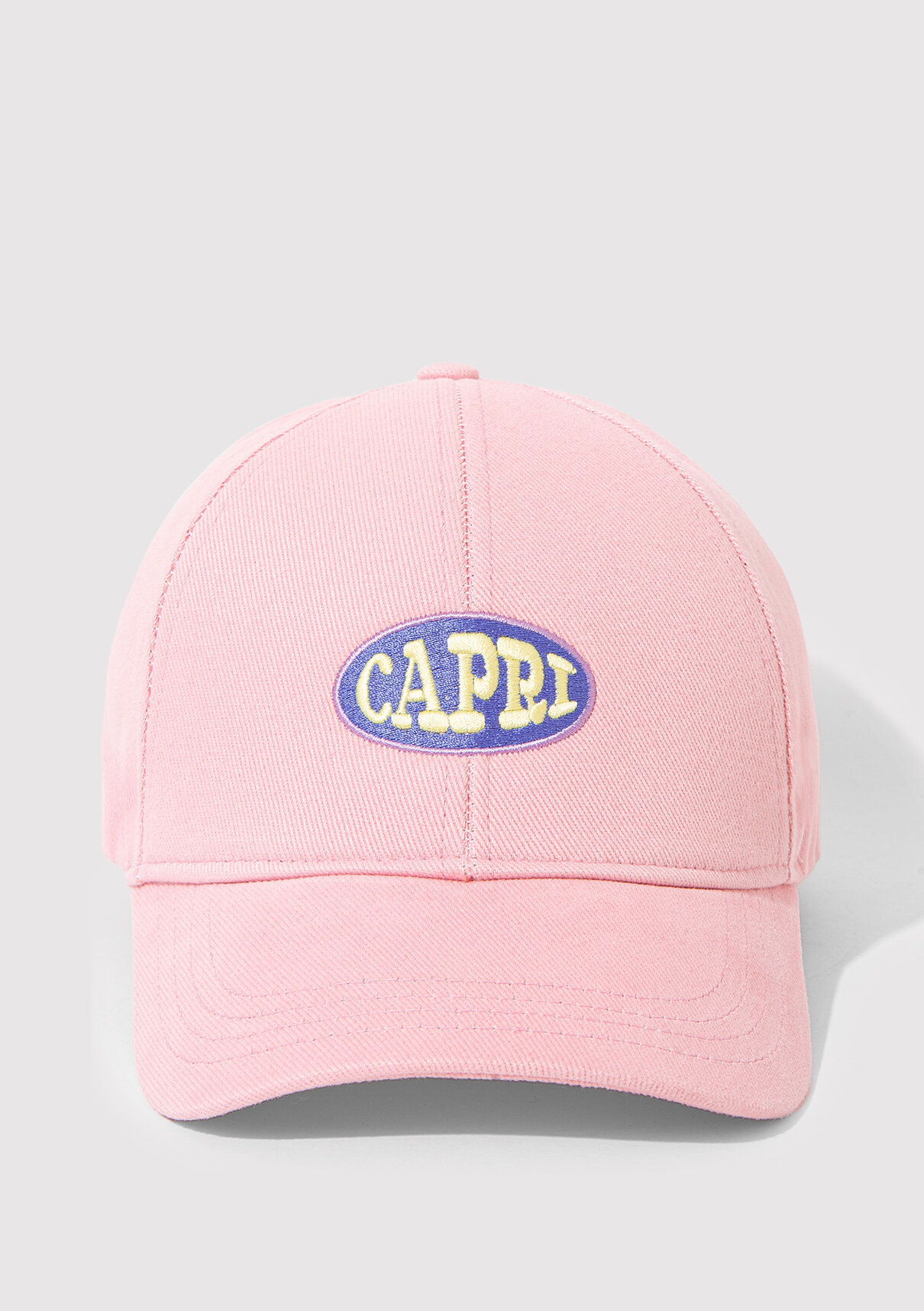 Mavi Capri Nakışlı Pembe Şapka görsel 3