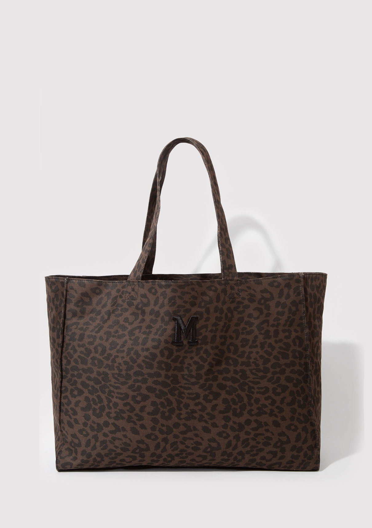 Mavi M Logo Detaylı Leopar Desenli Omuz Çantası görsel 2