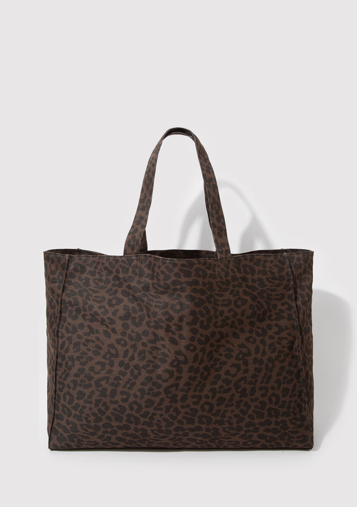 Mavi M Logo Detaylı Leopar Desenli Omuz Çantası görsel 3
