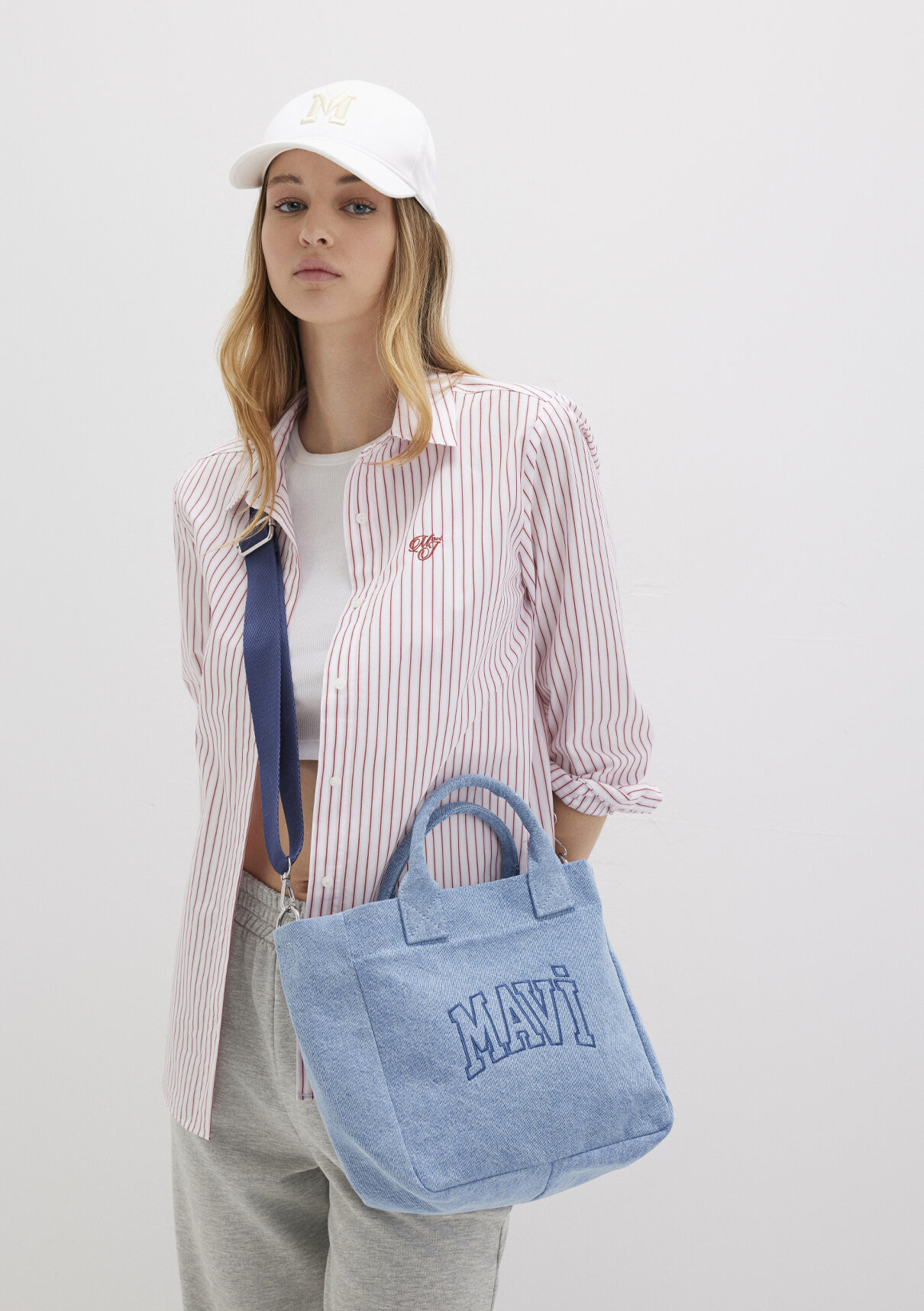 Mavi Logo Denim Tote Çanta