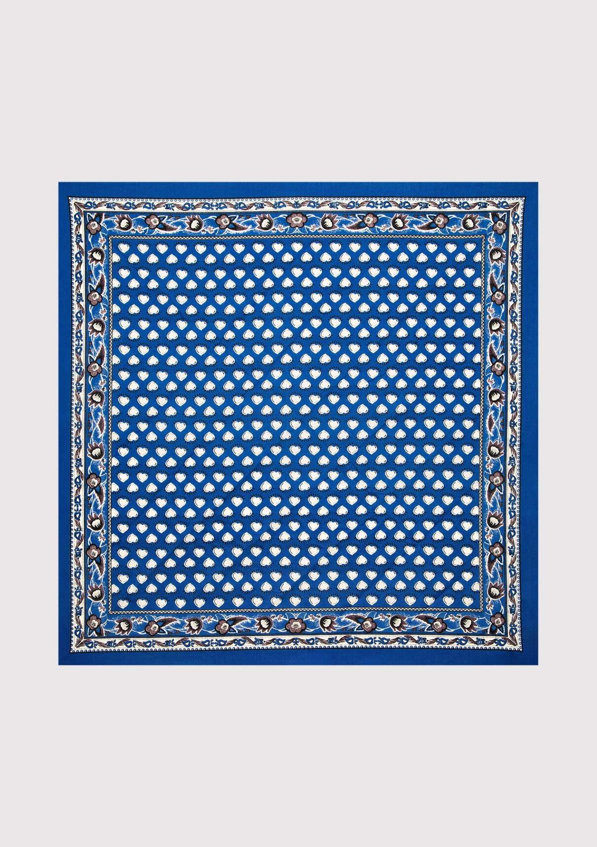 Mavi Kalp Baskılı Mavi Bandana görsel 4