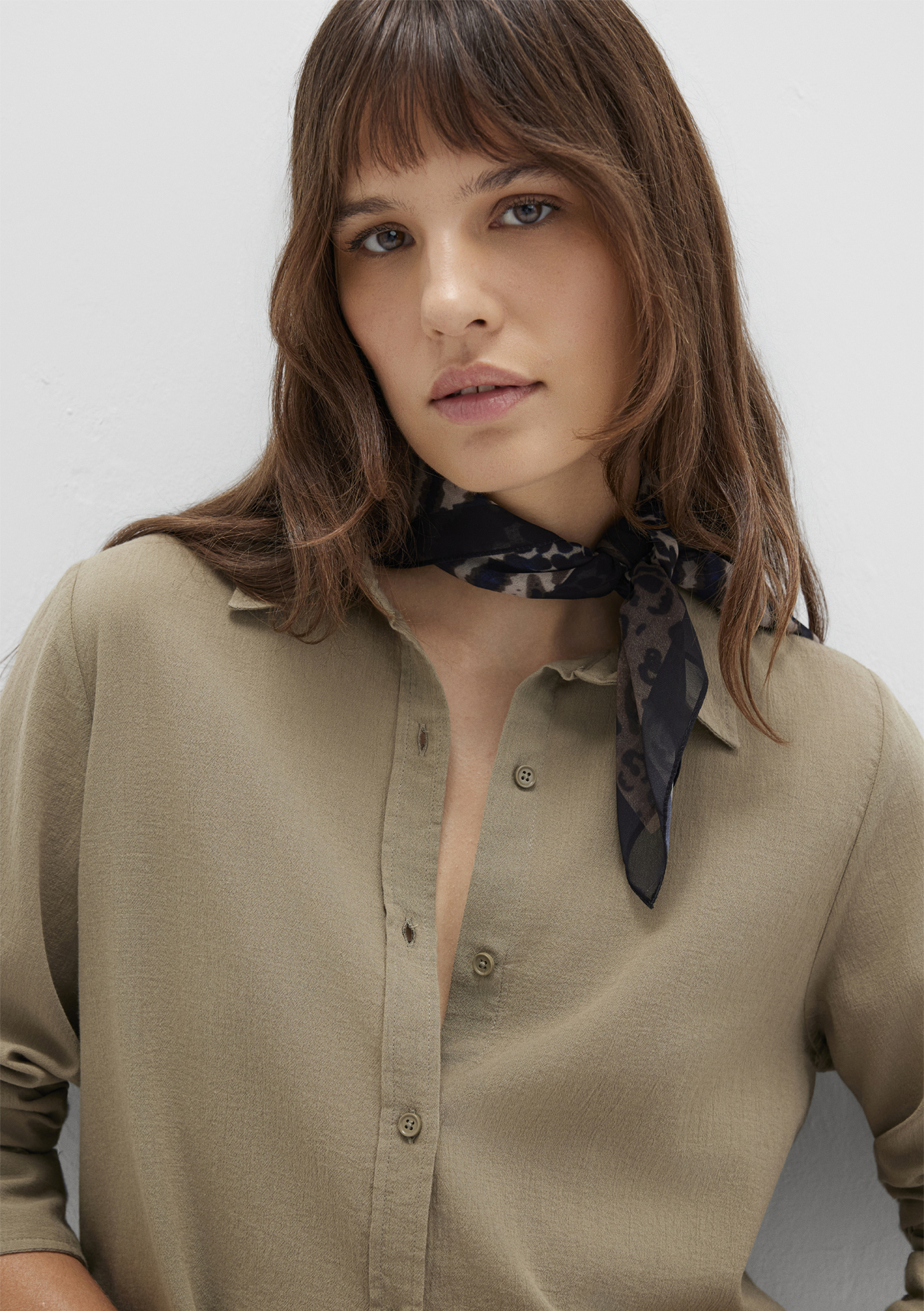 Mavi Leopar Desenli Bandana