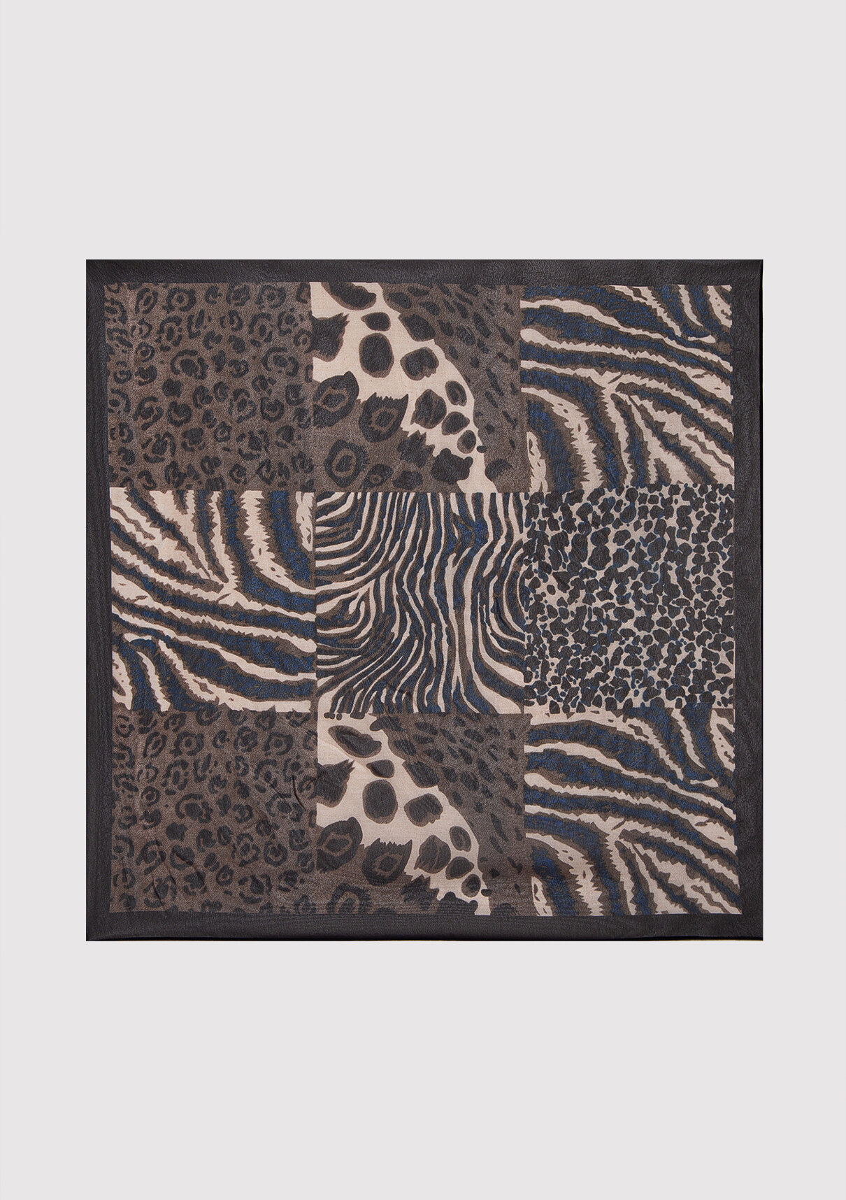 Mavi Leopar Desenli Bandana görsel 4