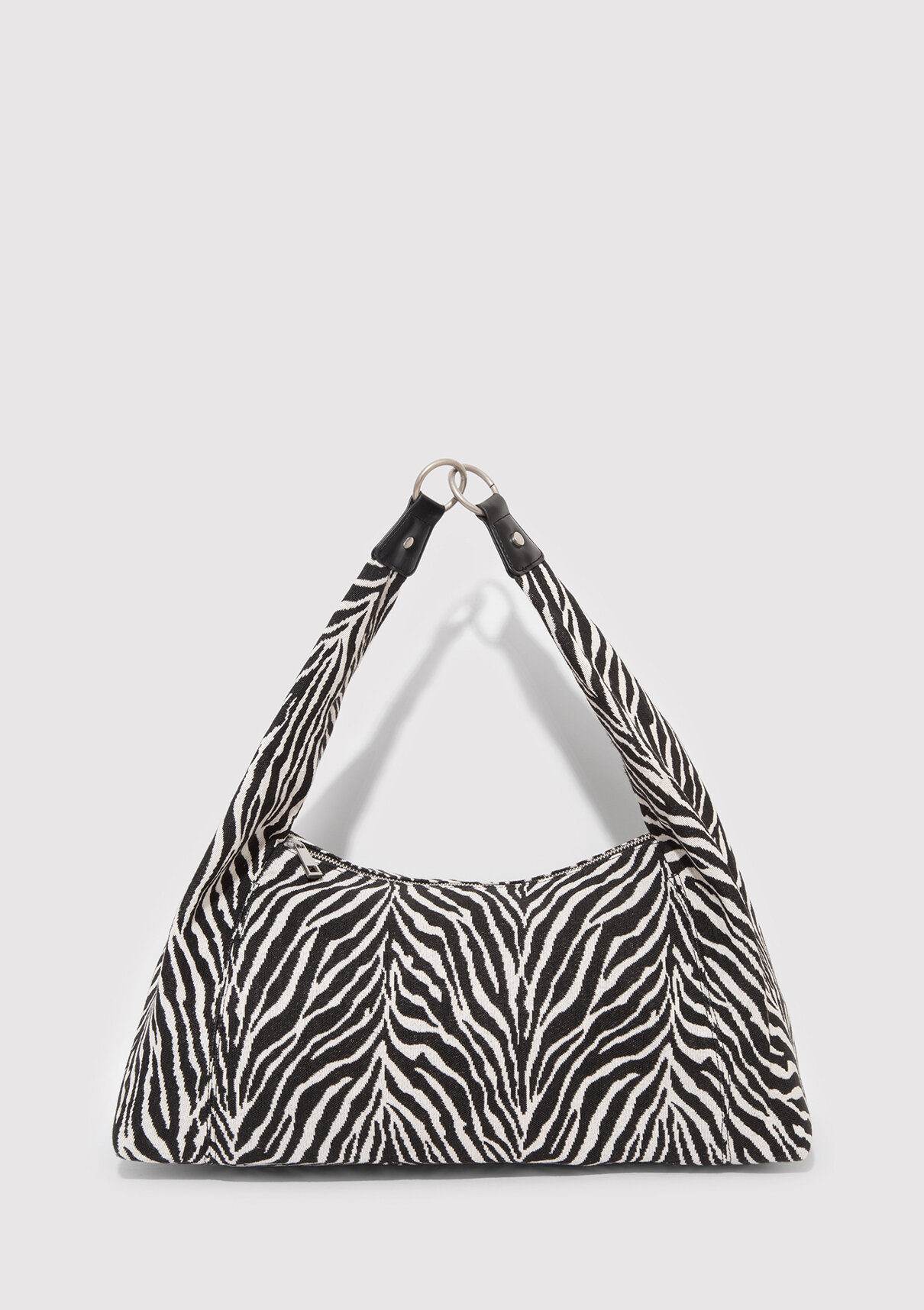 Mavi Zebra Desenli Omuz Çantası görsel 3