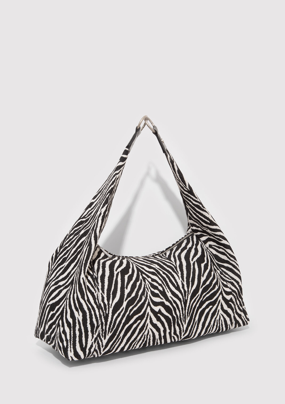 Mavi Zebra Desenli Omuz Çantası görsel 5