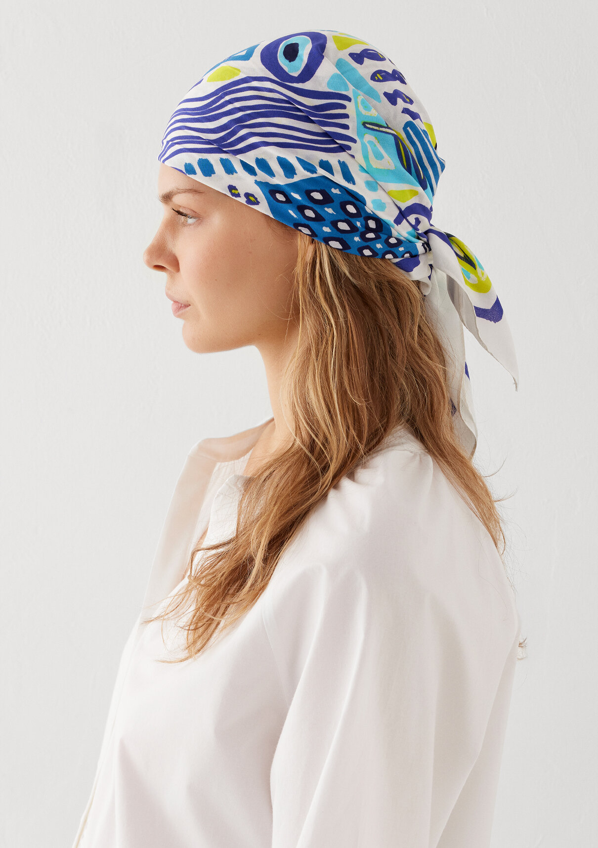 Mavi Nazar Boncuğu Baskılı Bandana