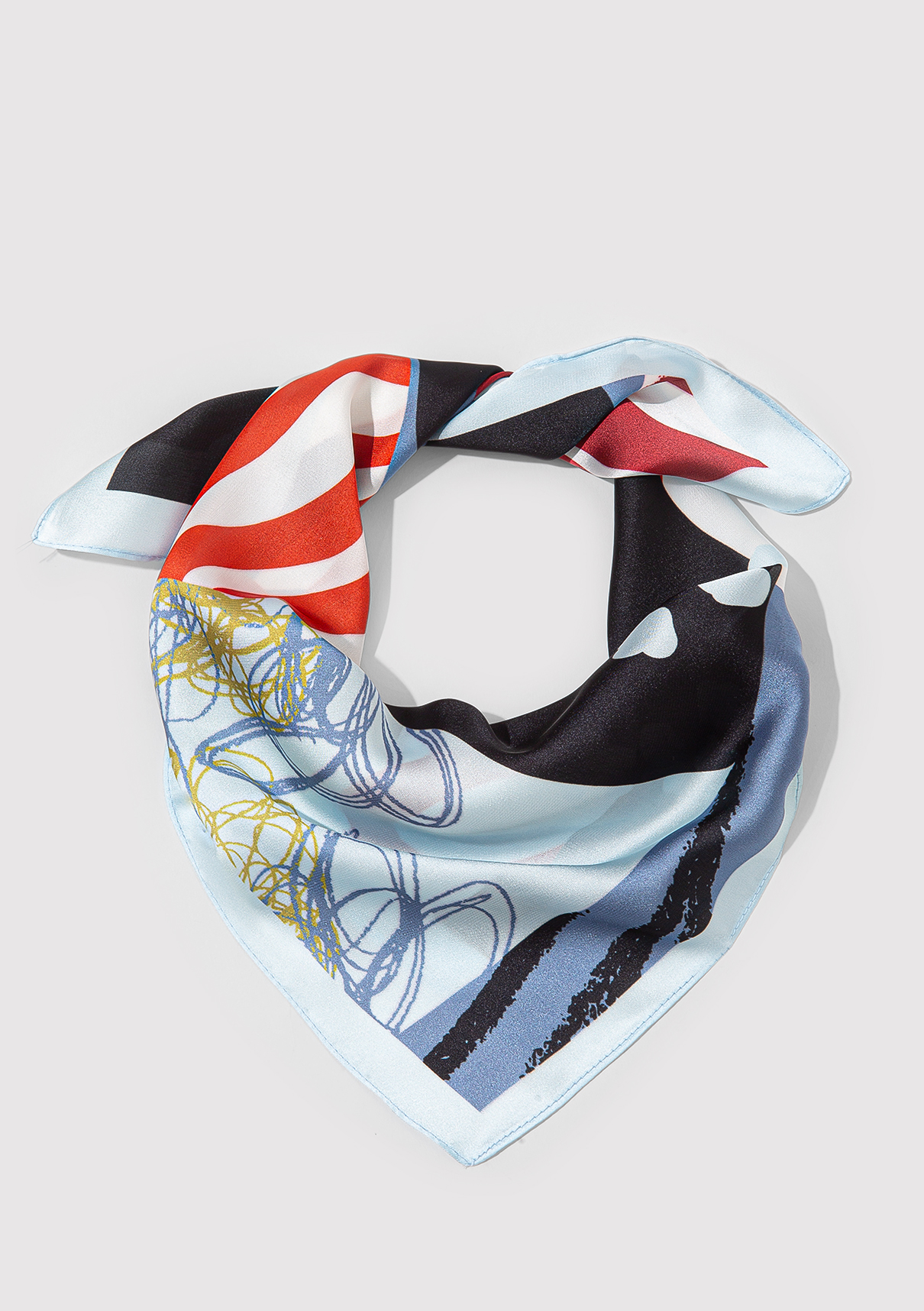Mavi Baskılı Bandana görsel 2