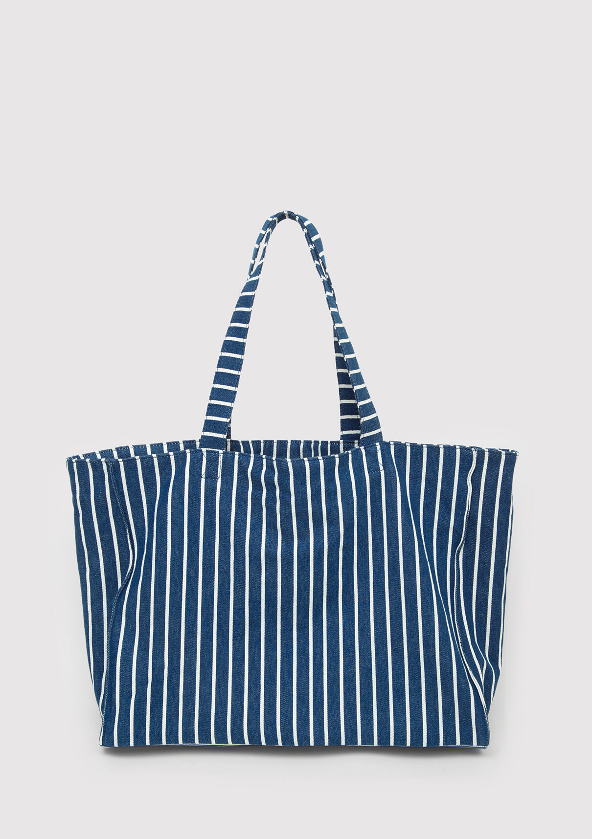 Mavi M Logo İşlemeli Denim Omuz Çantası görsel 4
