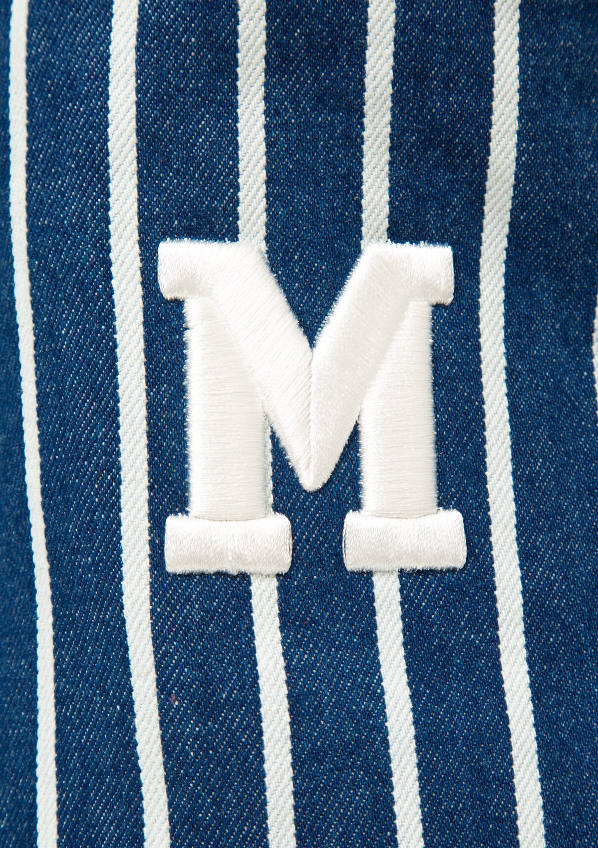 Mavi M Logo İşlemeli Denim Omuz Çantası görsel 5