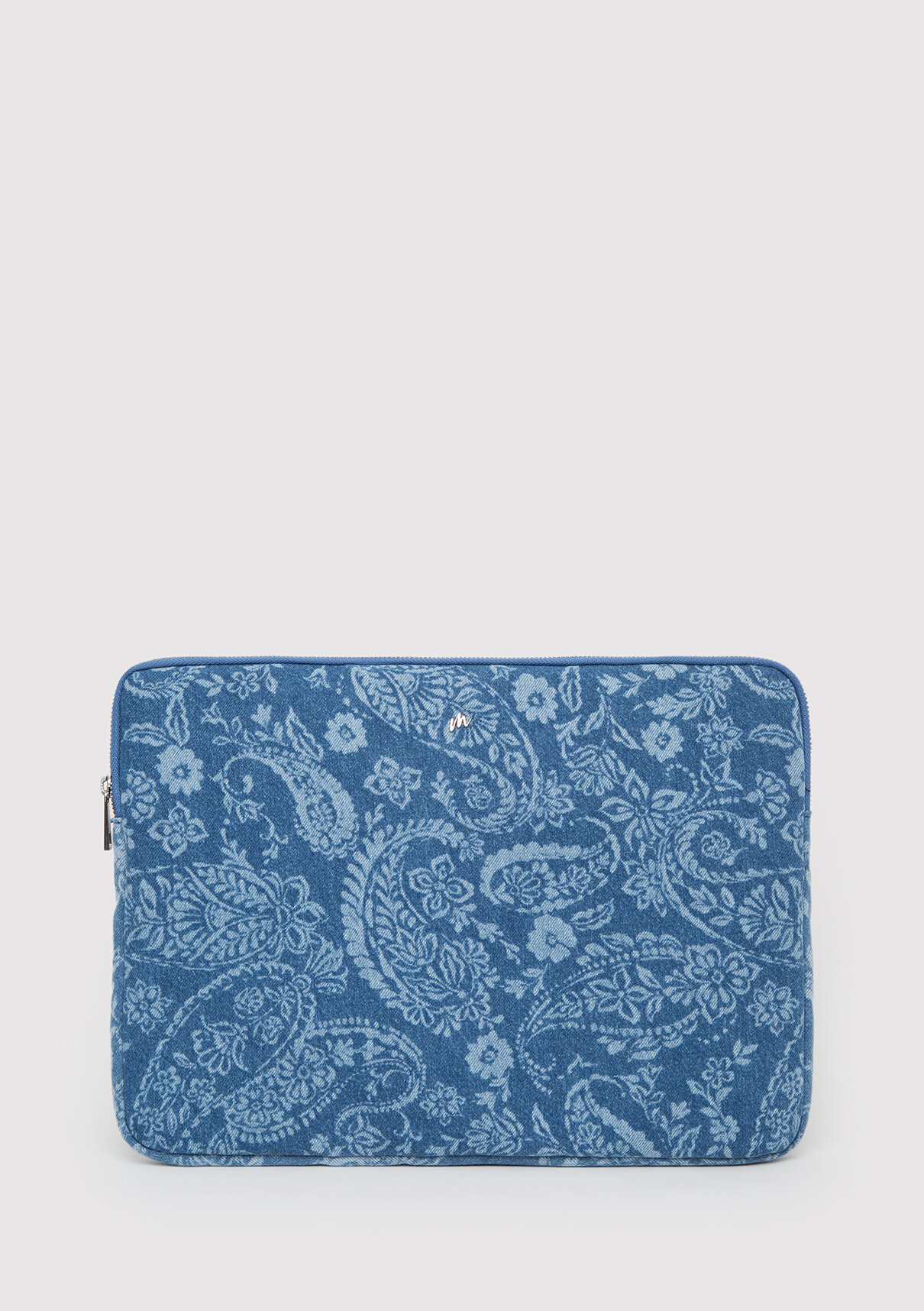 Mavi Etnik Desenli Denim Laptop Çantası görsel 2