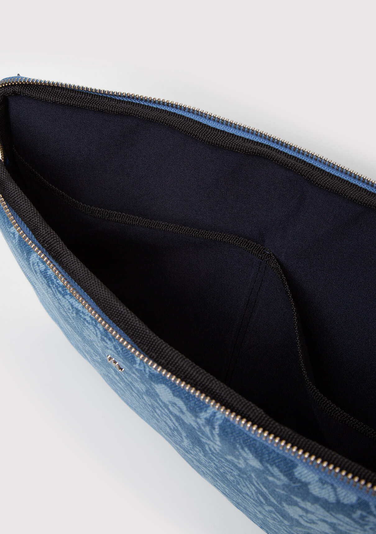 Mavi Etnik Desenli Denim Laptop Çantası görsel 6