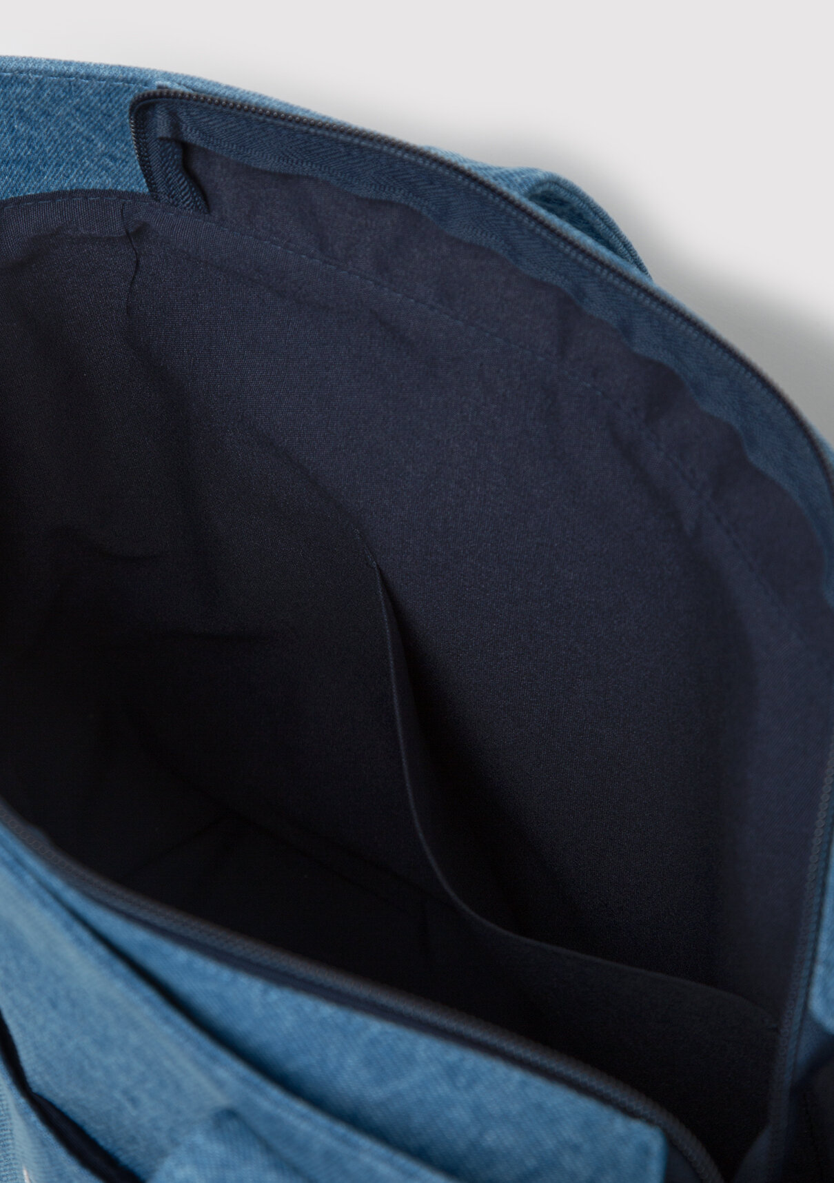 Mavi Kedi Nakışlı Denim Omuz Çantası görsel 6