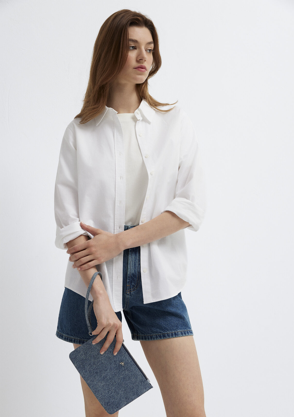 Mavi Denim El Çantası