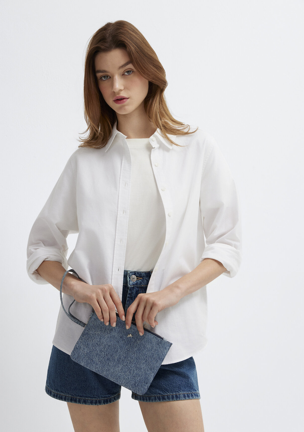 Mavi Denim El Çantası görsel 2