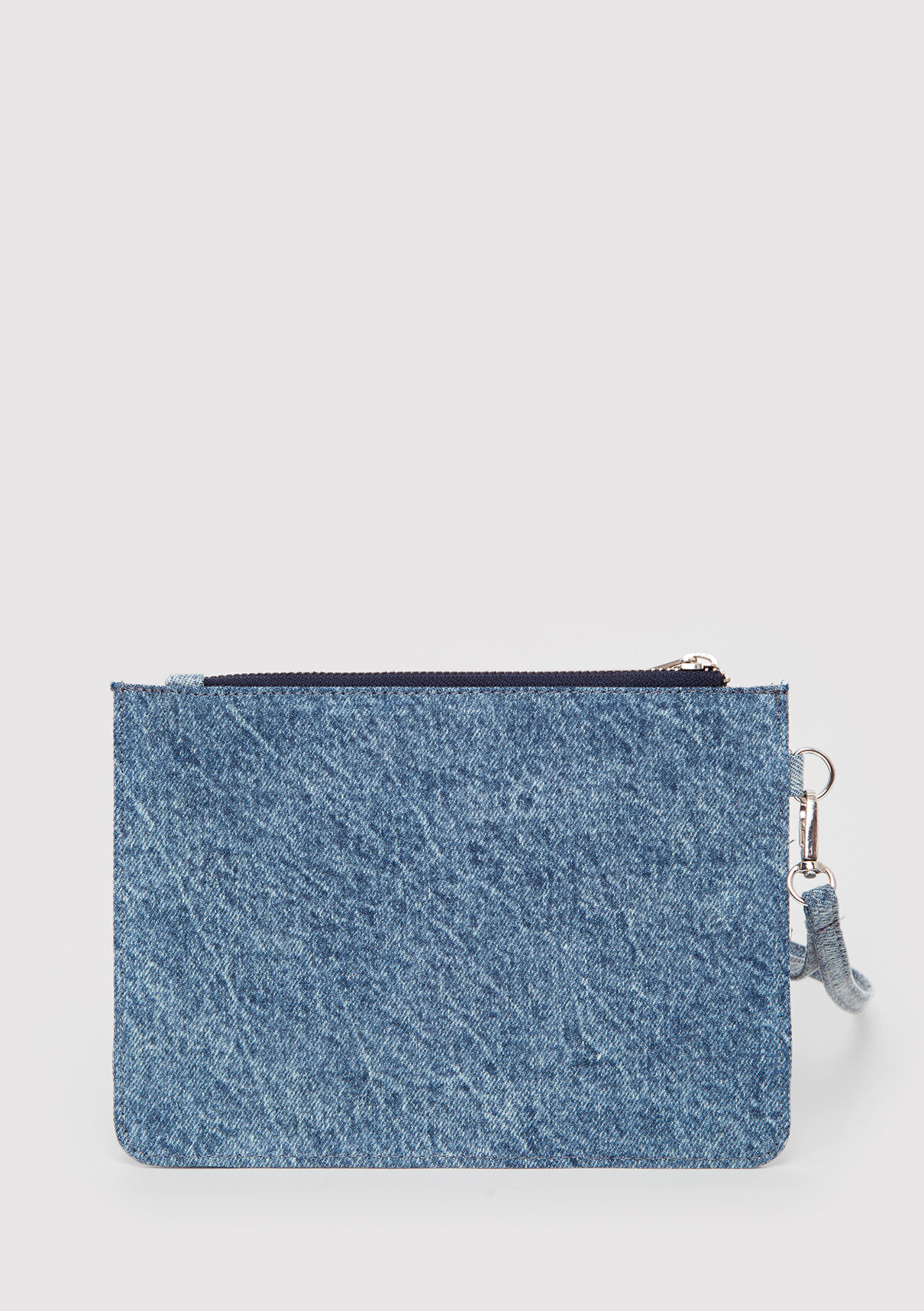 Mavi Denim El Çantası görsel 4