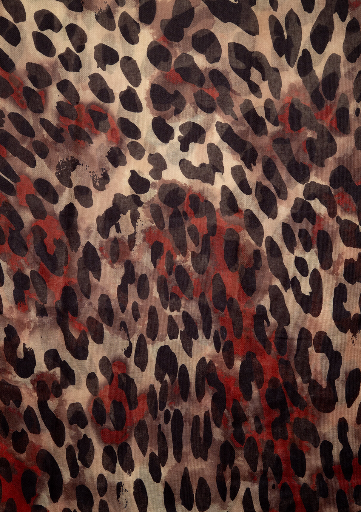 Mavi Leopar Desenli Şal görsel 3