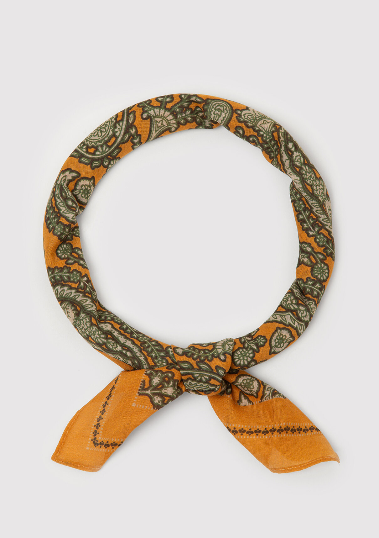 Mavi Baskılı Turuncu Bandana görsel 3