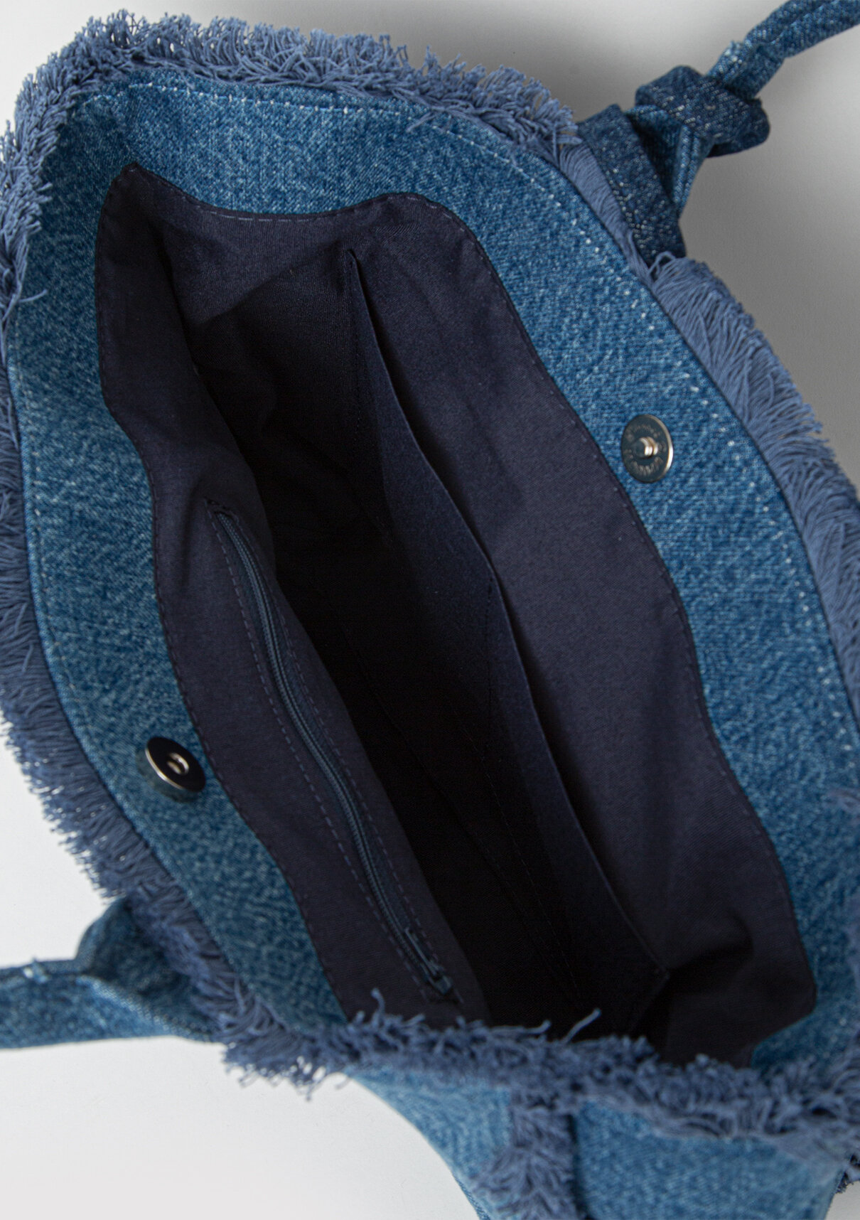 Mavi Nazar Boncuğu Detaylı Denim Çanta görsel 6