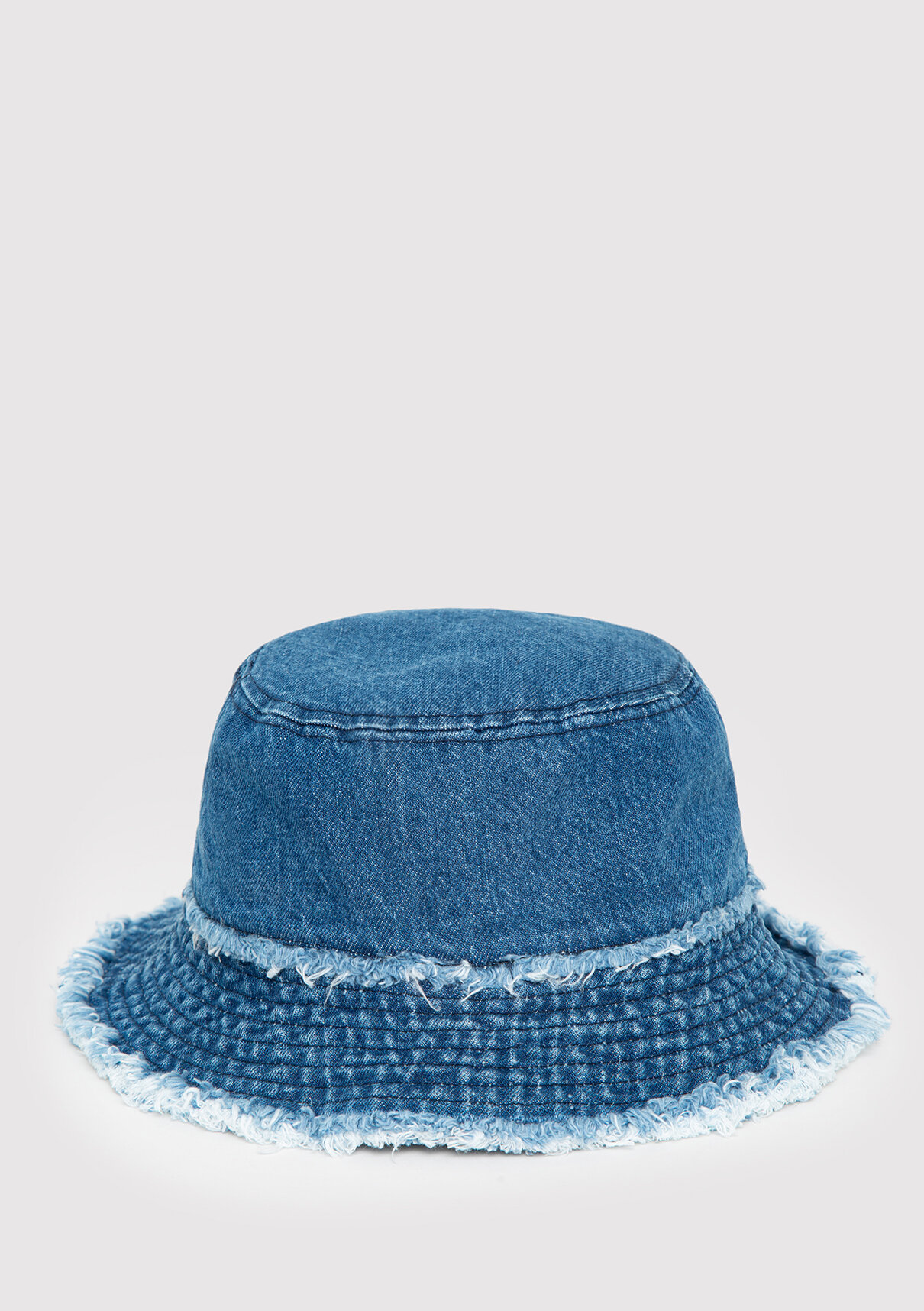 Mavi Nakışlı Denim Bucket Şapka görsel 3