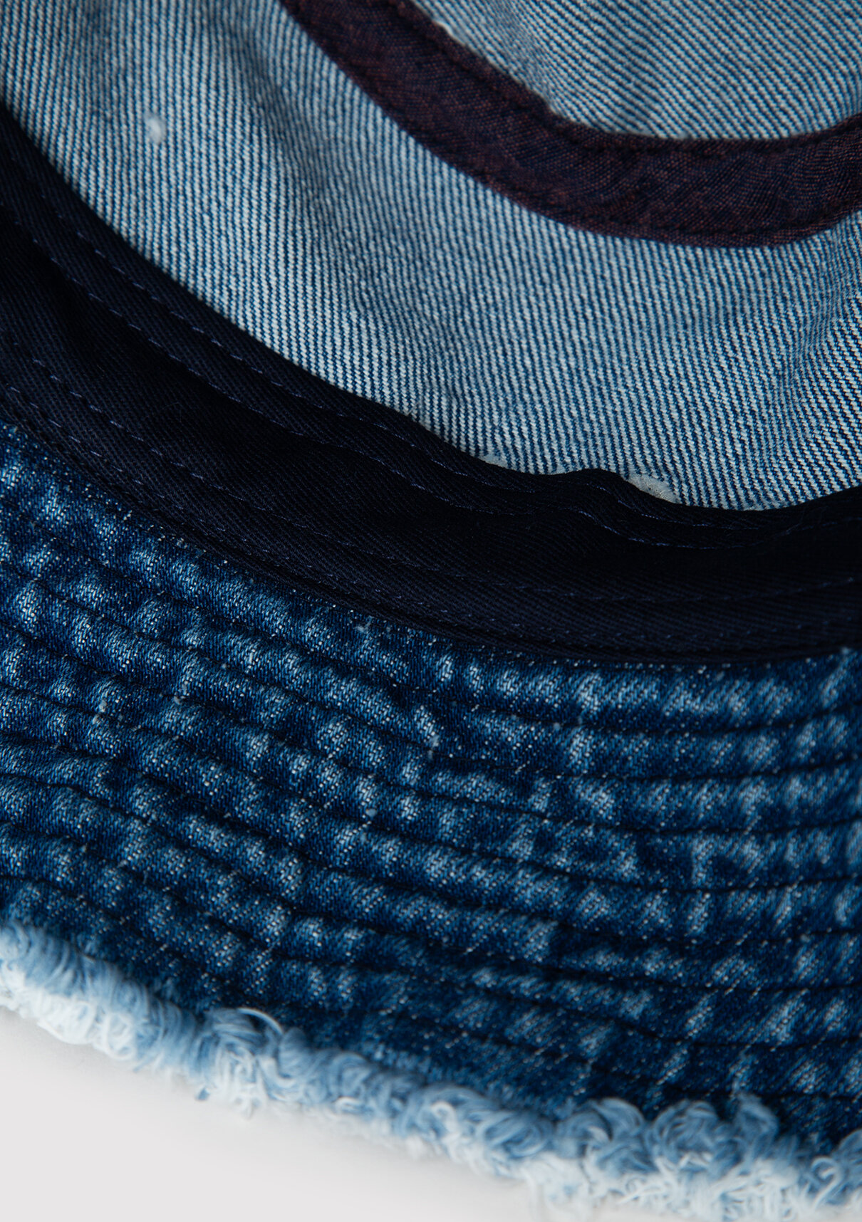 Mavi Nakışlı Denim Bucket Şapka görsel 5
